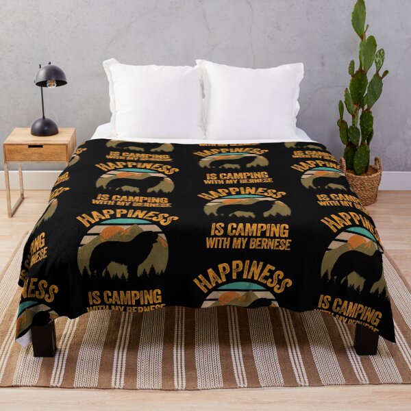 Item preview, Mountains Distressed Happiness Is Camping With My Bernese designed and sold by Guarddogdrive.