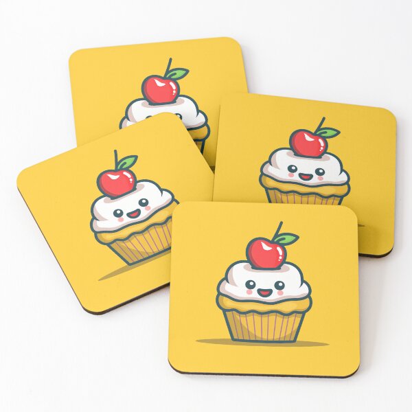 Item preview, Funny Smiled Cupcake With Cherry designed and sold by RadzioDesigns.