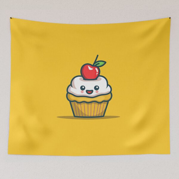 Item preview, Funny Smiled Cupcake With Cherry designed and sold by RadzioDesigns.