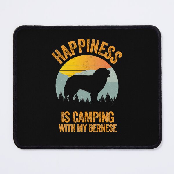Item preview, Sunny Distressed Happiness Is Camping With My Bernese designed and sold by Guarddogdrive.