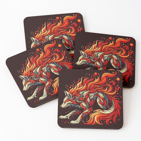 Item preview, Stylized Fire Lava Wolf, Ai Generated Art  designed and sold by ACC .