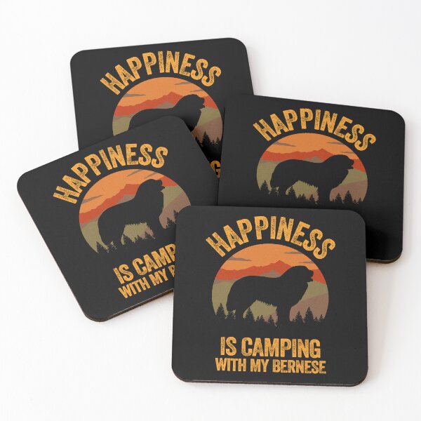 Item preview, Country Distressed Happiness Is Camping With My Bernese designed and sold by Guarddogdrive.