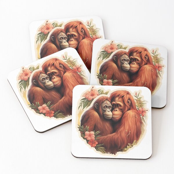 Item preview, Tapanuli Orangutan Endangered species Cute Animal In Love designed and sold by SMARTKIT  DESIGNAGENCY.