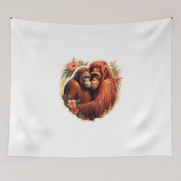 Item preview, Tapanuli Orangutan Endangered species Cute Animal In Love designed and sold by SMARTKIT  DESIGNAGENCY.