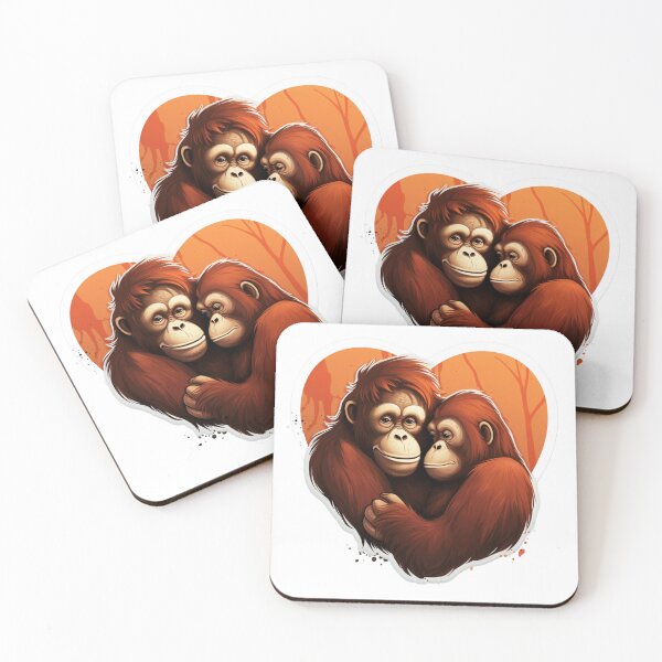 Item preview, Tapanuli Orangutan Endangered species Cute Animal In Love designed and sold by SMARTKIT  DESIGNAGENCY.
