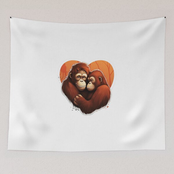 Item preview, Tapanuli Orangutan Endangered species Cute Animal In Love designed and sold by SMARTKIT  DESIGNAGENCY.