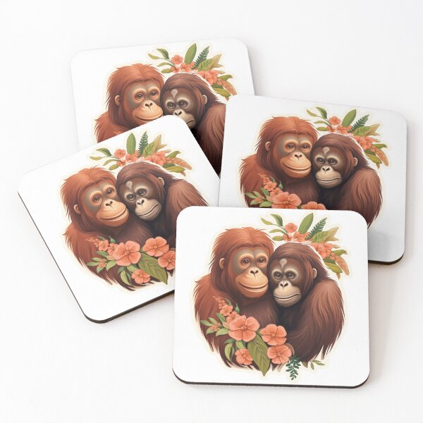 Item preview, Tapanuli Orangutan Endangered species Cute Animal In Love designed and sold by SMARTKIT  DESIGNAGENCY.