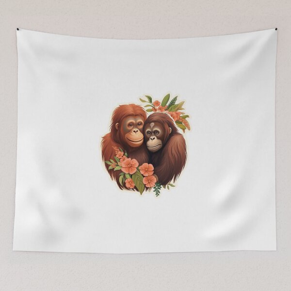 Item preview, Tapanuli Orangutan Endangered species Cute Animal In Love designed and sold by SMARTKIT  DESIGNAGENCY.