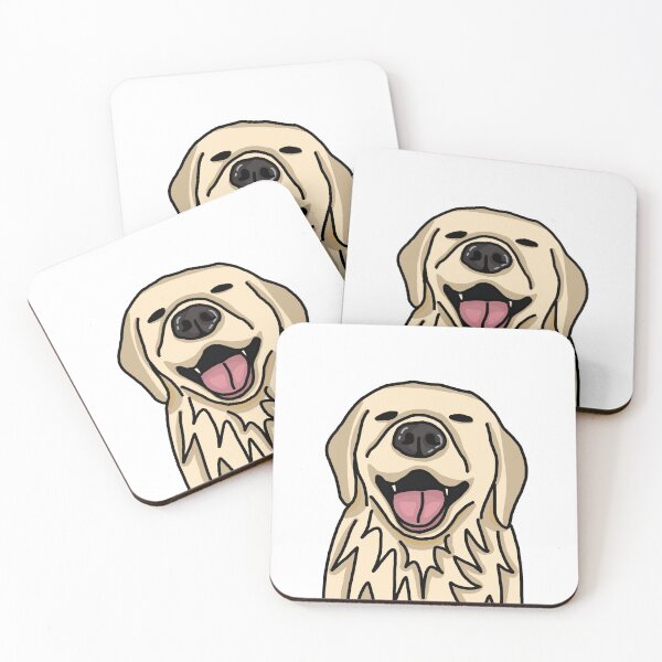 Item preview, Happy Golden Retriever   designed and sold by TrixiesWorlds.