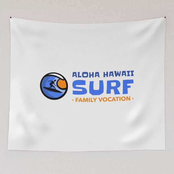 Item preview, Aloha Hawaiian Waves Surfing Family Trip - Beach - Hawaii - Surfboard - Sunset designed and sold by DeCodeArtShop.