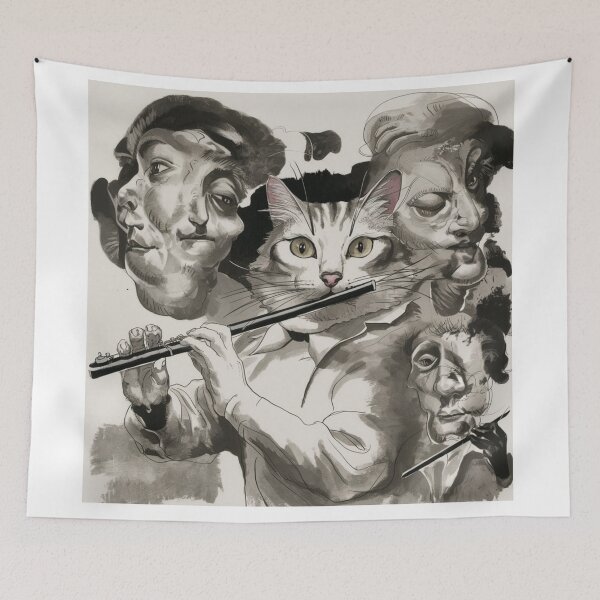 Item preview, "CAT FLUTE". FUNNY CAT FLUTIST  designed and sold by Obinne.