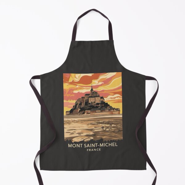 Item preview, Mont Saint Michel, France. Vibrant and Colorful Travel Poster. Art By Carraann designed and sold by CARRAANN.