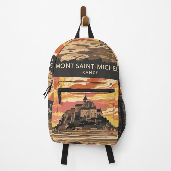 Item preview, Mont Saint Michel, France. Vibrant and Colorful Travel Poster.  Art By Carraann  designed and sold by CARRAANN.