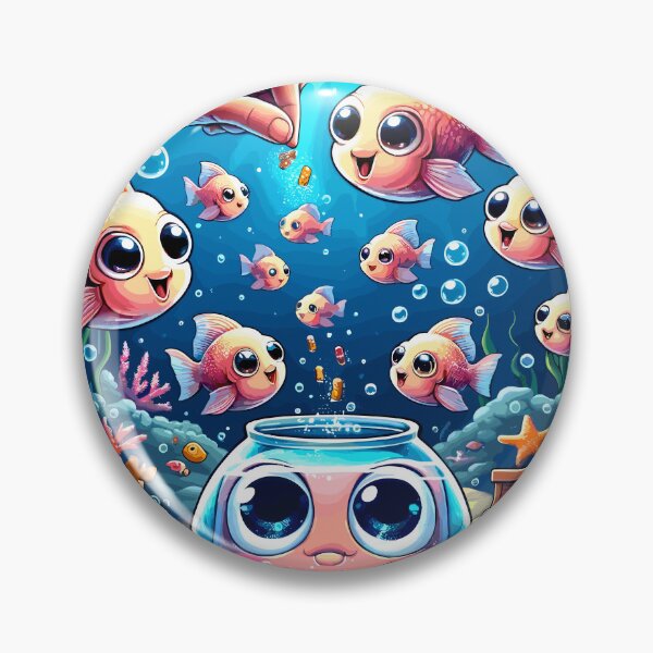 Item preview, Feeding fish, funny aquarium motif designed and sold by FinFriends.