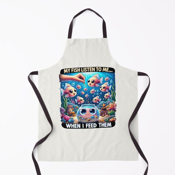 Item preview, Feeding fish, funny aquarium motif designed and sold by FinFriends.