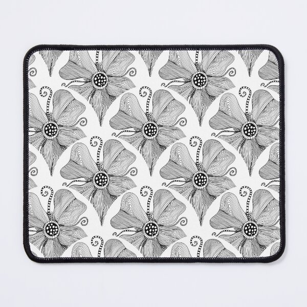 Item preview, Monochrome Topography Flower Tangle Art Deco Scallop designed and sold by Triplicate Limited.