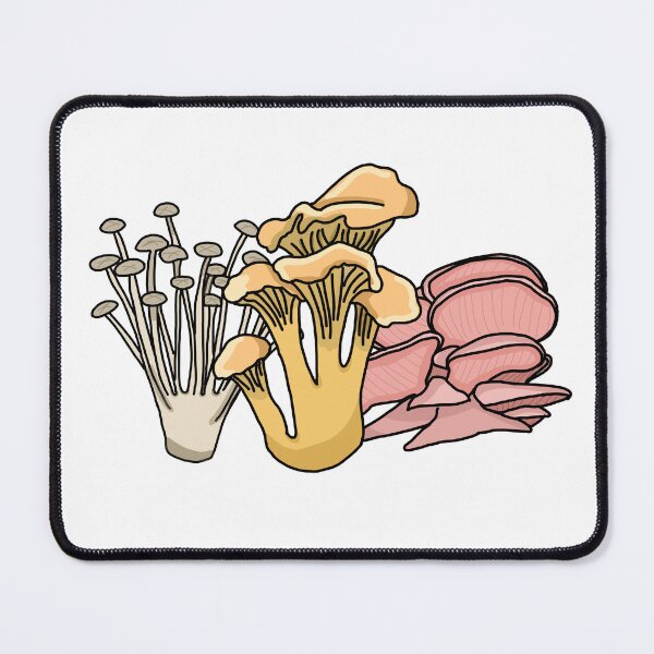 Item preview, White, Yellow, Pink Exotic Mushrooms designed and sold by TrixiesWorlds.