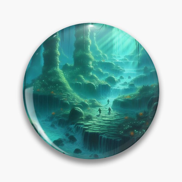 Item preview, Enchanted Forest Glow Print: Mystical Cave Adventure Art designed and sold by PandaTShirtShop.