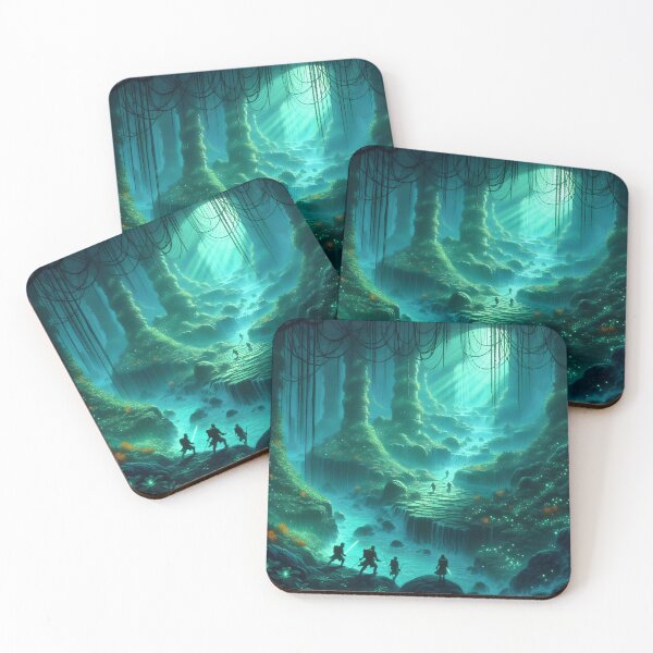 Item preview, Enchanted Forest Glow Print: Mystical Cave Adventure Art designed and sold by PandaTShirtShop.