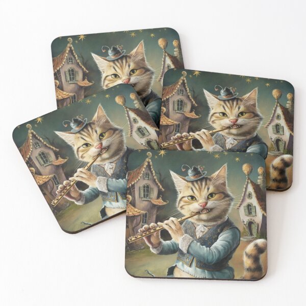 Item preview, "CAT FLUTE". CUTE CAT PLAYING FLUTE  designed and sold by Obinne.