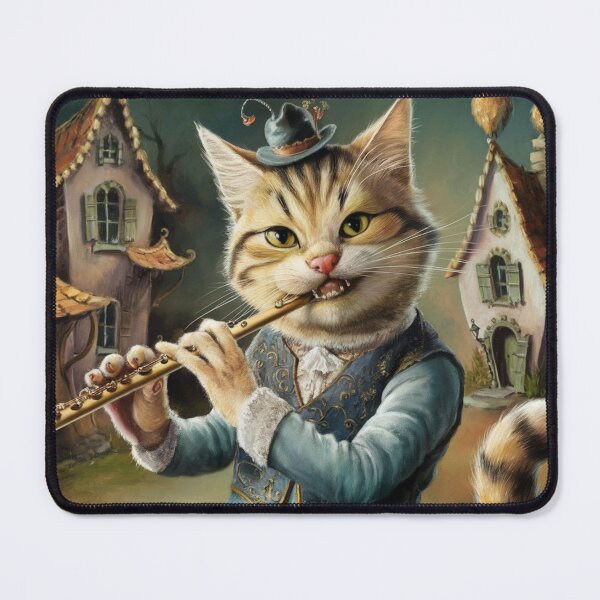 Item preview, "CAT FLUTE". CUTE CAT PLAYING FLUTE designed and sold by Obinne.