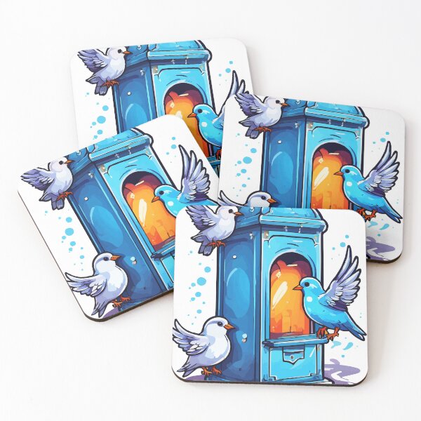 Item preview, post box and pigeons designed and sold by misbahsiro.