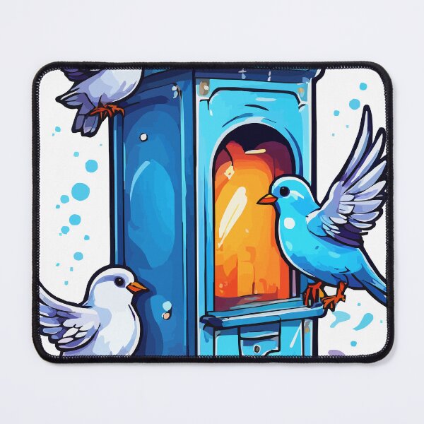 Item preview, post box and pigeons designed and sold by misbahsiro.