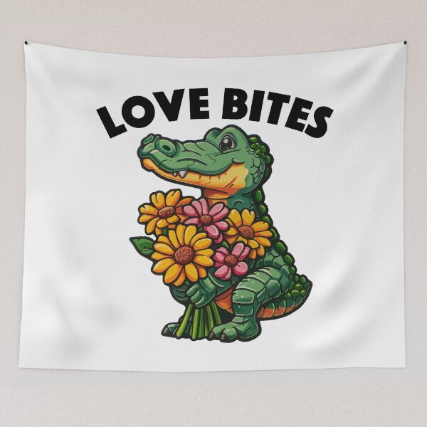 Item preview, Crocodile - Love Bites (with Black Lettering) designed and sold by VelvetRoom.