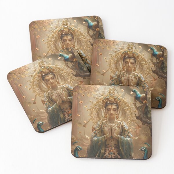 Item preview, Guan Yin with Peacocks designed and sold by OccultDreams.