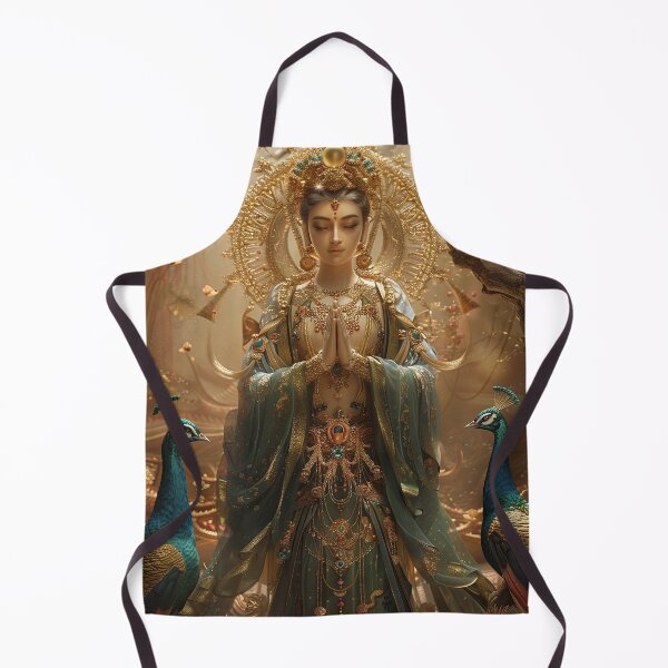 Item preview, Guan Yin with Peacocks designed and sold by OccultDreams.