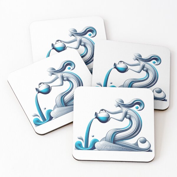 Item preview, Artistic Representation of the Sign of Aquarius. Gifts for Fans of the Zodiac Signs. designed and sold by LilianPixel.