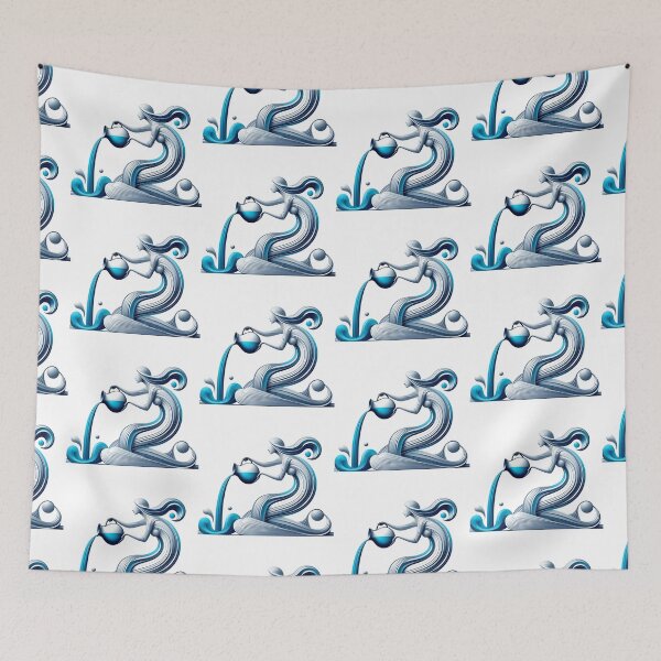 Item preview, Artistic Representation of the Sign of Aquarius. Gifts for Fans of the Zodiac Signs. designed and sold by LilianPixel.