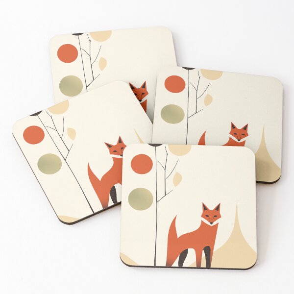 Item preview, Fox in the Forest Art Print, Modern Vibrant Abstract Animal Design designed and sold by madtoyman.