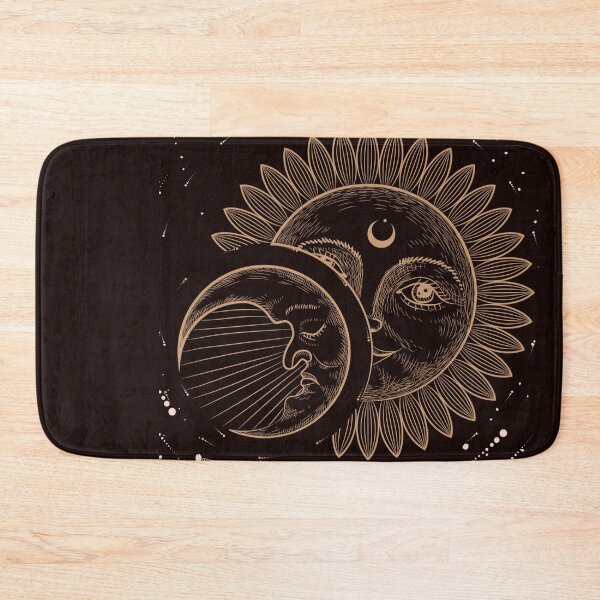 Item preview, Sun moon tapestry Wall hanging stars space psychedelic Black and gold tapestries" 369" positive  Energy law of attraction  designed and sold by Morinas.