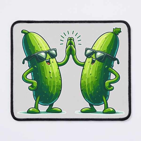 Item preview, High-Five Friends: Green Cucumbers Celebrating Success designed and sold by SplashTastic.