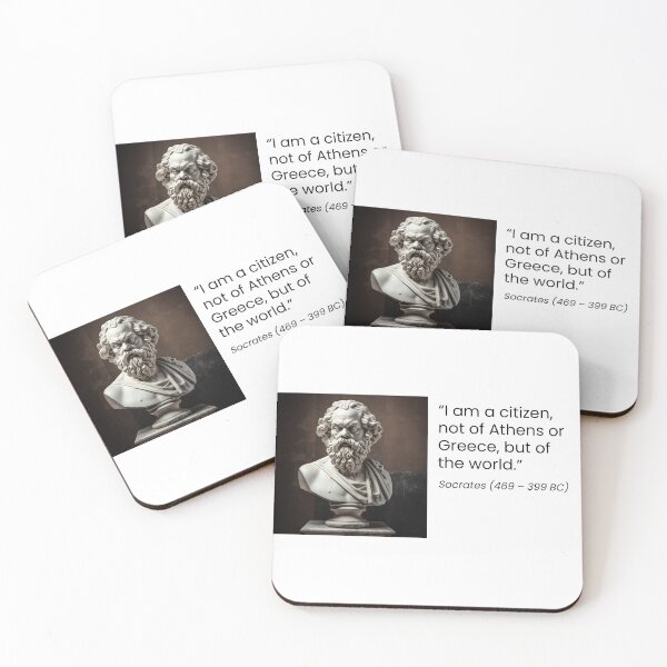 Item preview, Socrates citizen of the world designed and sold by QuotationInsp.