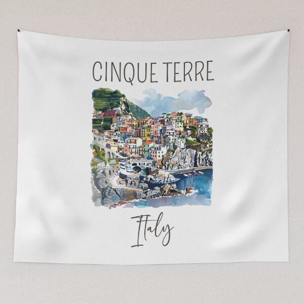 Item preview, Watercolor Design of Cinque Terre - Italy  designed and sold by Sketch-Shack.