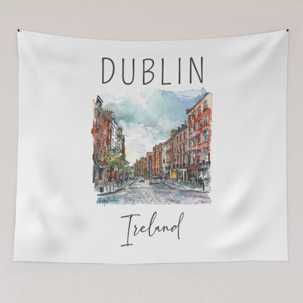 Item preview, Watercolor Design of Dublin - Ireland designed and sold by Sketch-Shack.