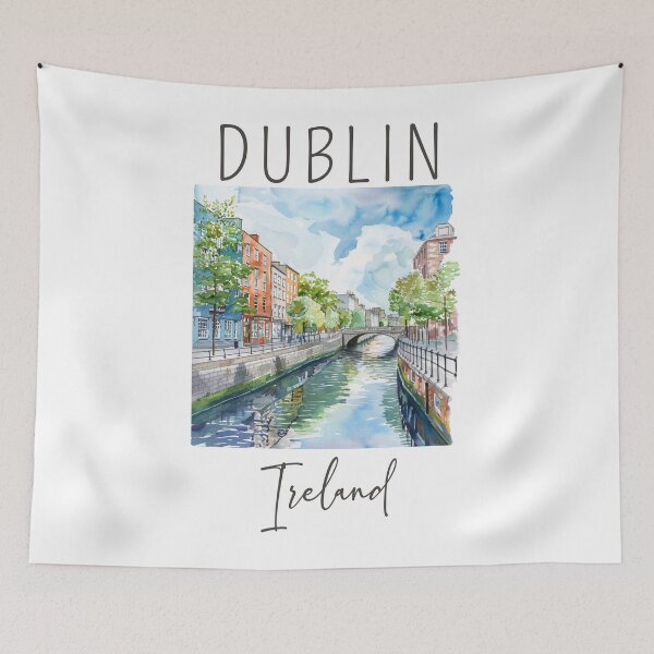 Item preview, Watercolor Design of Dublin - Ireland designed and sold by Sketch-Shack.