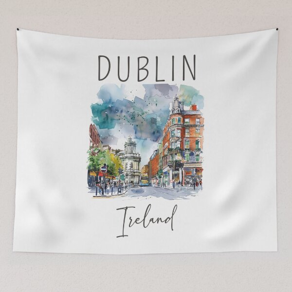Item preview, Watercolor Design of Dublin - Ireland designed and sold by Sketch-Shack.