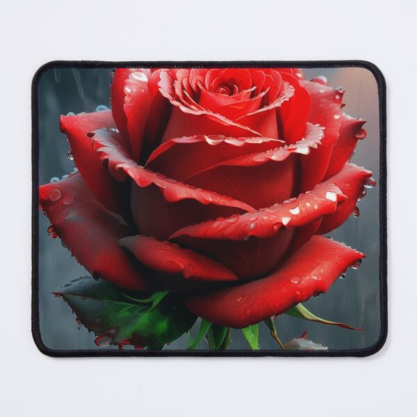 Item preview, Wet Red Rose Flower designed and sold by Bunmigraphics .