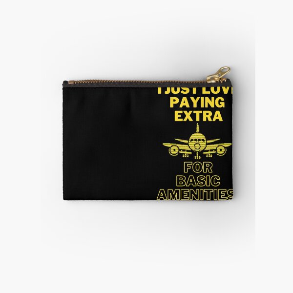 Item preview, Yellow Funny Plane Sentence "I just love paying extra for basic amenities!" designed and sold by DamARTi-Studio.