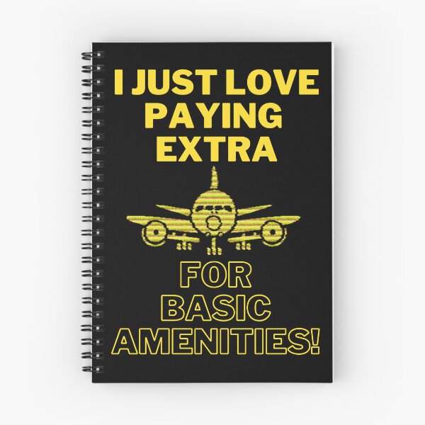 Item preview, Yellow Funny Plane Sentence "I just love paying extra for basic amenities!" designed and sold by DamARTi-Studio.