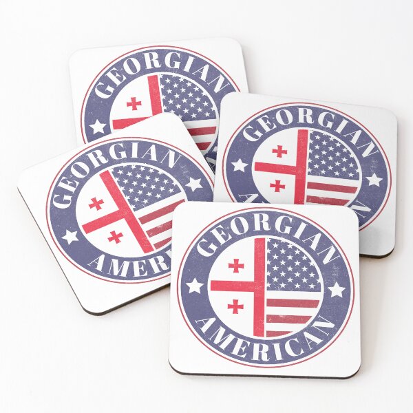 Item preview, Proud Georgian-American Badge - Georgia Flag designed and sold by chrisrivait.