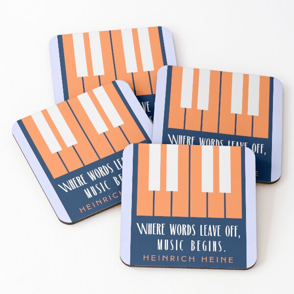 Item preview, Heinrich Heine quote: Where words leave off, music begins. designed and sold by artbleed.