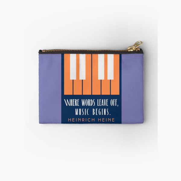 Item preview, Heinrich Heine quote: Where words leave off, music begins. designed and sold by artbleed.