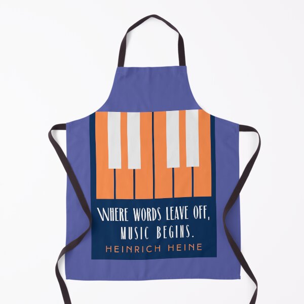 Item preview, Heinrich Heine quote: Where words leave off, music begins. designed and sold by artbleed.