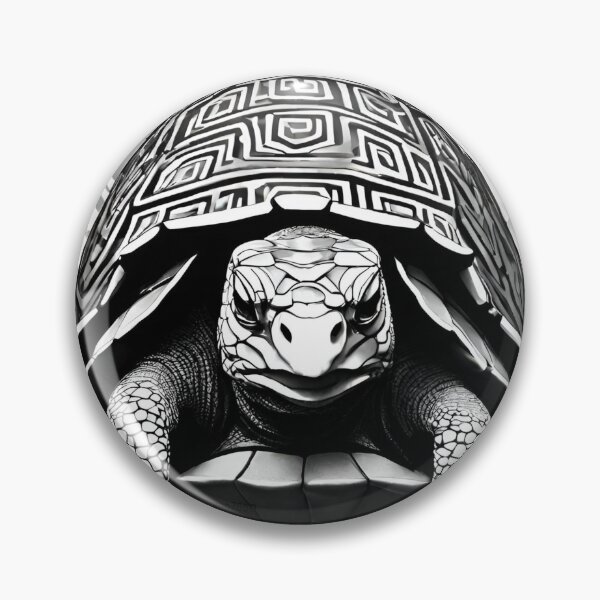Item preview, Black and white 3D turtle illusion 4 designed and sold by gao7650.