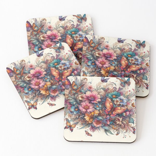 Item preview, Butterfly Whispers Amidst Blooming Garden, Artful Nature's Embrace" designed and sold by ArtComixHaven.