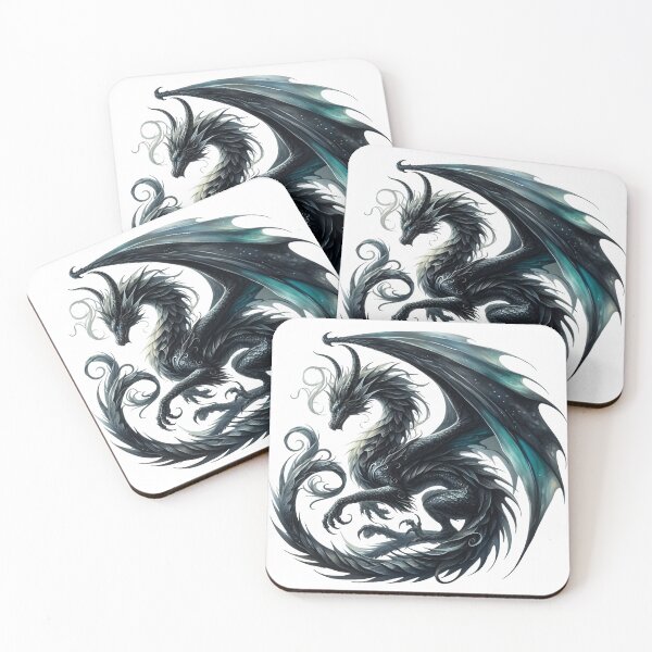 Item preview, Fantasy Black Dragon designed and sold by Eiwaprints.